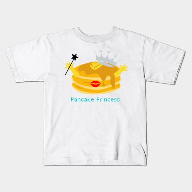 Pancake Princess Kids T-Shirt by Unfortunatez